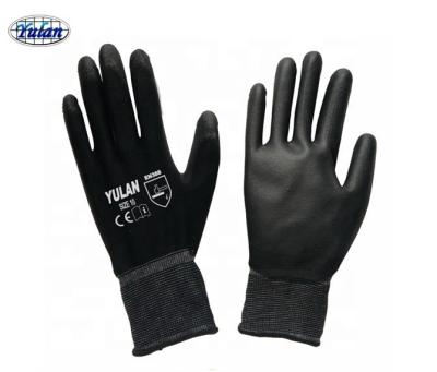 China Yulan DPU101 13G Lightweight Seamless Nylon PU Coated Safety Work Glove 4121 for sale