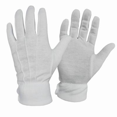 China YULAN TC204 Everyday Life Cotton Work Gloves Tag Command Parade Driver Three White Tendons Gloves for sale