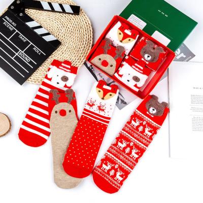 China 7 Days Gift Box Breathable Christmas Socks Women Coral Velvet Tube Socks Winter Fast Shipping New for sale