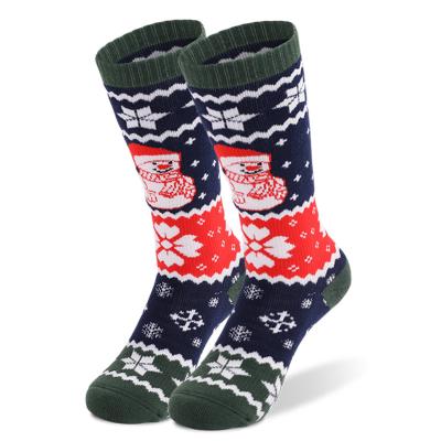 China HY-758 Amazon Selling Long Christmas Skiing Socks Viable Hot Kids Outdoor Sports Thickened Raise Socks For Girl for sale