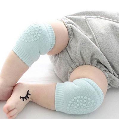 China Daily Life HY-862 Combed Cotton Solid Color Baby Kneepads Baby Knee Pads Protective Kneepads For Babies Kids Summer for sale