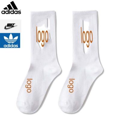 China Online Custom Designer Crew Sock Print Viable Online Custom Logo OEM Customization Cotton Sports Socks Unisex For Men/Women/Kids for sale