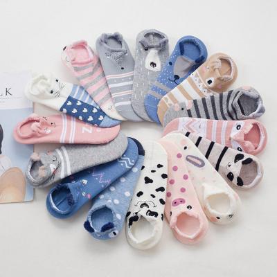 China Cheap Cute Animal Summer Cat Bear Rabbit Funny Low Women Korean Harajuku Socks Wholesale QUICK DRY SHIPPING Cut Out Sock for sale