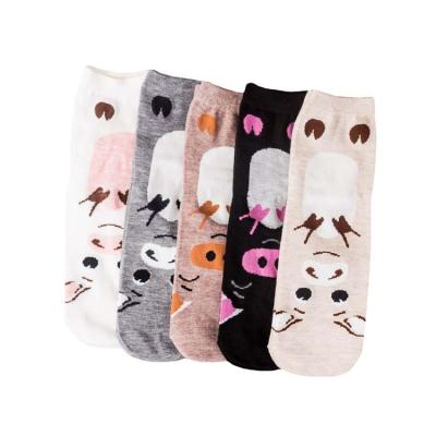 China Factory Wholesale QUICK DRY Custom Cotton BSCI Cute Cartoon Christmas Crew Socks Cute Stocking Cut Out Colorful Soft Women Funny Animal Socks for sale