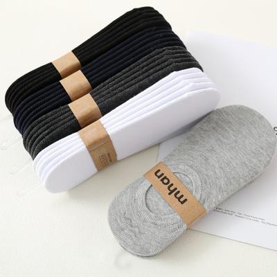 China Breathable Wholesale cheap Men cotton no show invisible sock non slip low cut calcetines hombre chaussette homme for sale