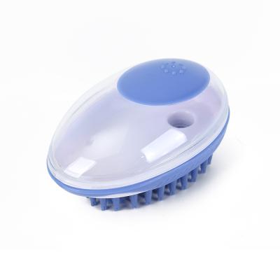 China Viable China Wholesale Dog Cat Grooming Massage Bath Shampoo Brush Silicone Multi Function Cleaning Comb for sale