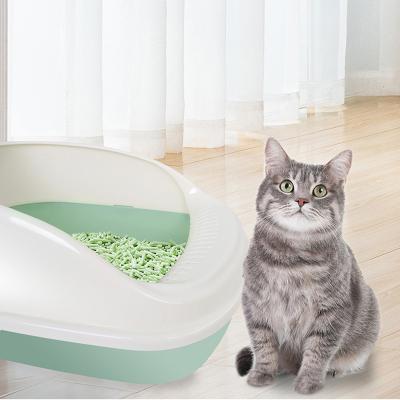 China Top Entry Partially Enclosed Clean Cat Litter Box Toilet Furniture Cat Litter Tray Shovel Rectangle Factory Wholesale Size Viable Large for sale