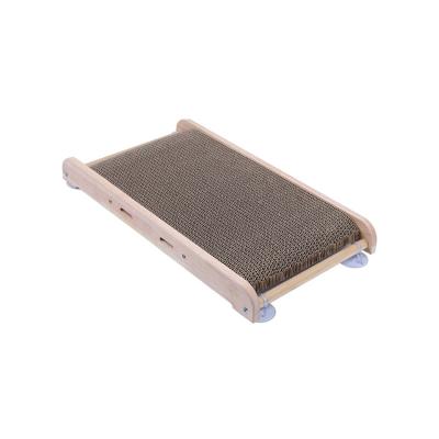 China Cat Scratcher Oem Cat Scatcher Viable Board Scratcher Board Adhesive Corrugated Work Areas Pad Lounge For Cat for sale