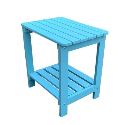 China Adjustable Outdoor Wooden Side Porch Table Rectangular Storage (Other) Turquoise for sale