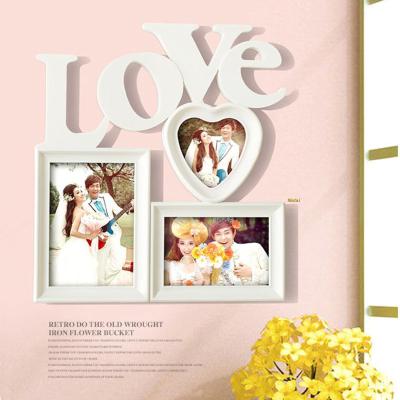 China Eco-Friendly Recycle LOVE Wooden Photo Frames Creative Romantic Style Home Decoration For Valentine's Day Gifts for sale