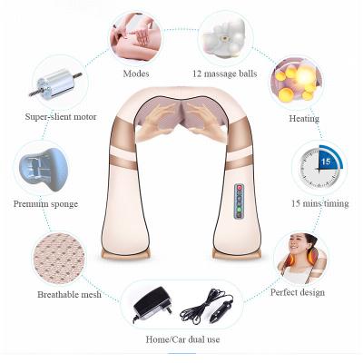 China Electric Electric Neck Massager Belt Roller Heat Massager Shawl For Body Back Waist for sale