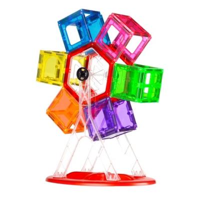 China Educational Toy Plastic Magnetic Tiles with ferris wheel for kids to educational toys with CE,EN71,ASTM F963,CPSIA,GCC Certificate for sale