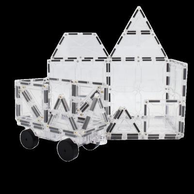 China Construction Toy Clear Magnet Building Tiles 36 Pieces Set Magnetic Building Blocks Set Building Blocks Magnet Play Tiles for sale