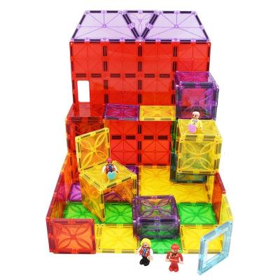 China 2021 NEW ARTMAG eco-friendly material floral magnetic tiles for toddlers conneting magnetic tiles building blocks magnetic toys for sale