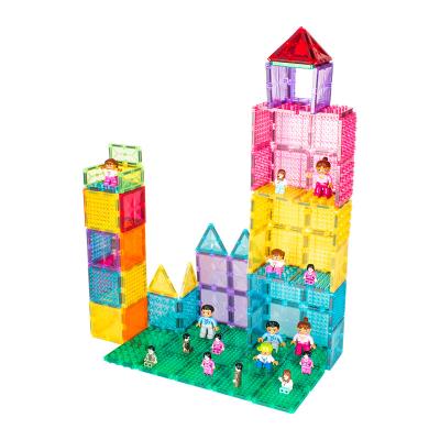 China Magnetic Building Toys Intellectual Plastic Magnetic Stem Building Development Bricks Magnetic Building Tiles For Children As Educational Toys for sale