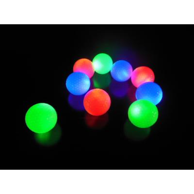 China Rubber + Custom Made Surlyn China Wholesale LED Golf Ball Night Ball Colorful for sale