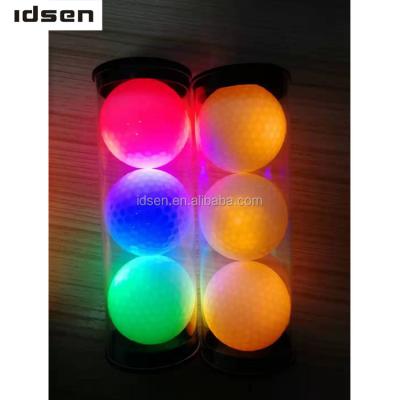 China Hot Selling Golf Night Game 2 Piece Golf Ball Led Balls Custom Logo LED Night Golf Balls for sale