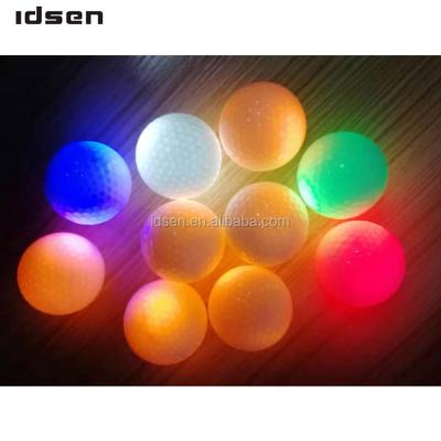 China Custom Made Rubber + Surlyn Porcelain Wholesale Manufacture Dark Glow Light Up Led Luminous Golf Balls for sale