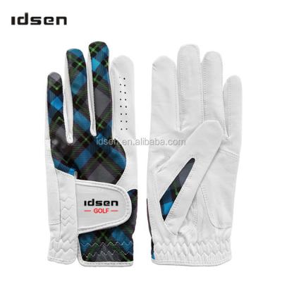 China Comfortable wholesale custom logo pu leather or leather cabretta golf gloves men for sale