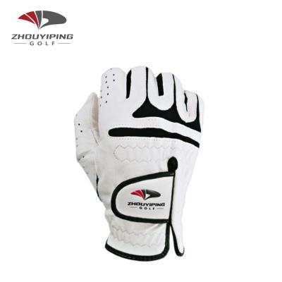 China Custom Made Color Leather Golf Glove Sports Gloves Soft Comfortable Feel Great Quality Left and Right Golf Gloves for sale