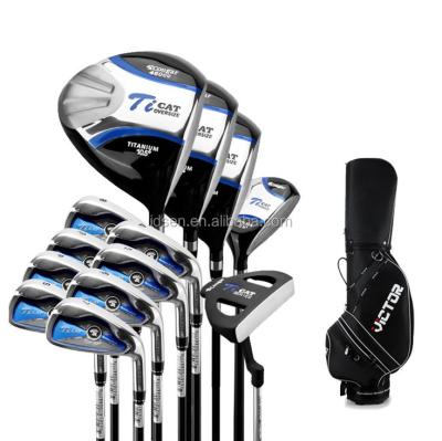 China graphite & Hot Sale Steel China Manufacture Right Handed Dexterity & R Flex Titanium Golf Clubs For Men Complete Set With Bag for sale