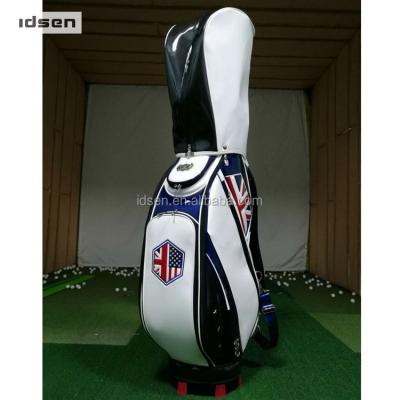 China Fashionable Manufacturer PU Color Golf Bag High Quality Leather Black Golf Course Rack Custom Bag for sale