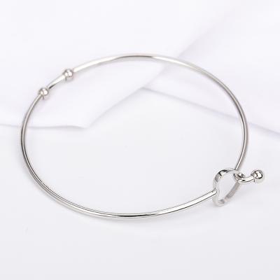 China Vintage Stainless Steel Bangle Heart Jewelry Couples Love Bangle Jewelry for sale