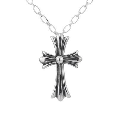 China CLASSIC Retro Cast 361L Stainless Steel Punk Cross Pendant Necklace for sale