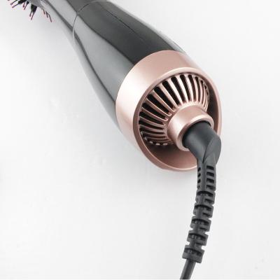 China Foldable 2 in 1 One Step Round Blow Attachment Hair Dryer and Comb Brush for sale