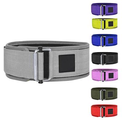 China Supports 100% Presure Buckle Self-Locking Adjustable Power Lifting Belt 100% Premium Nylon Gym Training Belts Custom Weightlifting Belt for sale