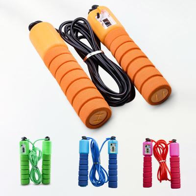 China Wholesale Adjustable Rope Soft Adjustable Anti-skid Handle Foam Counter Jump Grip Foam Length Rope Jump Rope for sale