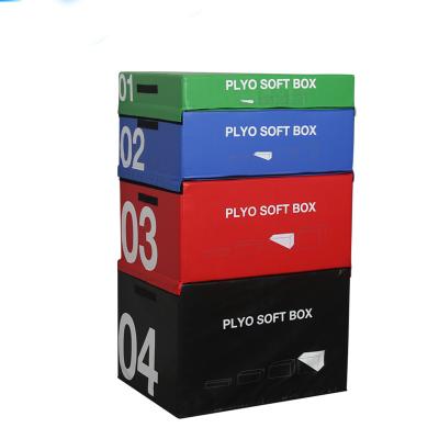 China New Trendings Gym Equipment Soft Fitness Jumping Plyometric Jump Box For Soft Jump Training Workout Exercise Pylo Box Custom 4 Pieces for sale