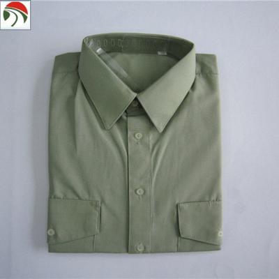 China Anti-pilling High Quality And Best Price Olive Green Military Shirt Long Sleeve for sale