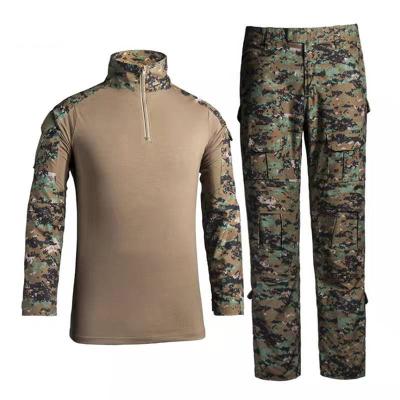 China Hot Selling Long Sleeve Jungle Clothing Anti-Static Military Digital Camouflage Wholesale Tactical Frog Suit for sale