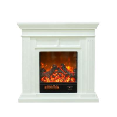 China Modern popular luxury cheap modern style wall design mantel white marble fireplace in metal 3 D for sale