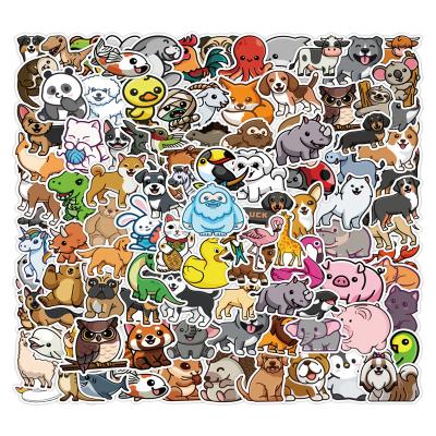 China 100pcs New Nature Small Graffiti Stickers Notebook Luggage Decorative Hot Border Animal Skateboard Waterproof Amazon Sticker Stickers for sale