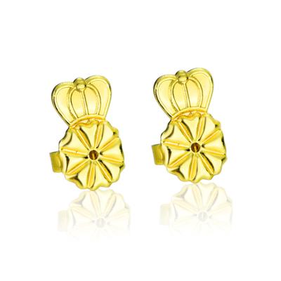 China Amazon CLASSIC hot sale earring backs, hypoallergenic earring backs for droopy ears, adjustable crown earring backs for heavy earring for sale