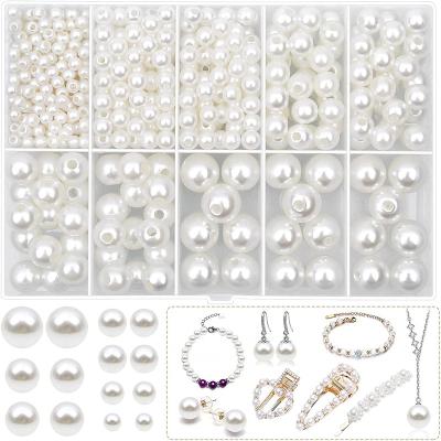 China Hot Selling Amazon Luxury 4/6/8/10/12mm 470 Straight Hole Imitation Pearl Loose Beads, SET Handmade Material for sale