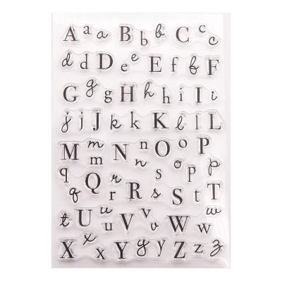 China Hot selling Amazon viable uppercase and lowercase English letter pattern transparent seal, suitable for DIY for sale