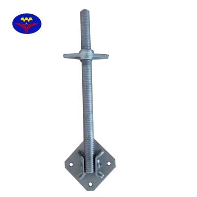 China Contemporary Construction Modular Steel Swivel All Round Quick Lock Scaffolding Threaded Axle Swivel Jack Base for sale