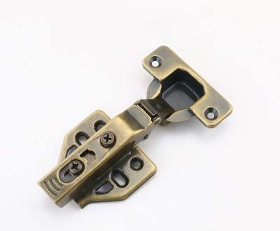 China ROEASY 35mm Cold Rolled 3D Cup Steel Antique Brass Finish Soft Close Concealed Cabinet Hinge Hydraulic Hinge for sale