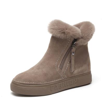 China Wholesale Women's Warm Winter Fashion Trend Shoes Unique Plush Ankle Snow Boots for sale