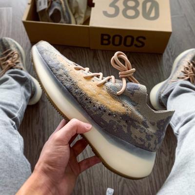 China CUSHIONING original foreign correct causal shoes yeezy380 fv3260 yeezy boots 350 v2 v3 mens fashion sneakers with running x stickers for sale