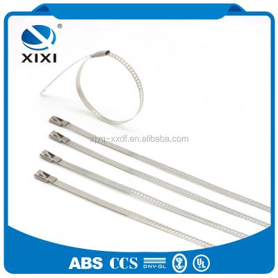 China SS304 Self Locking Stainless Steel Metal Cable Zip Ties Uncoated for sale