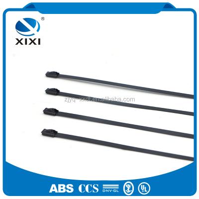 China Epoxy Coated Stainless Steel SS304 Cable Ties Supplier for sale