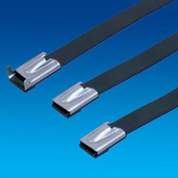 China Stainless Steel Plastic Coated Stainless Steel Cable Ties Manufacturer /factory 350x8mm for sale