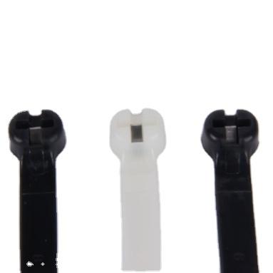 China Corrosion Resistant UV Plastic Push Mount 66 Nylon Cable Tie For Black And White for sale