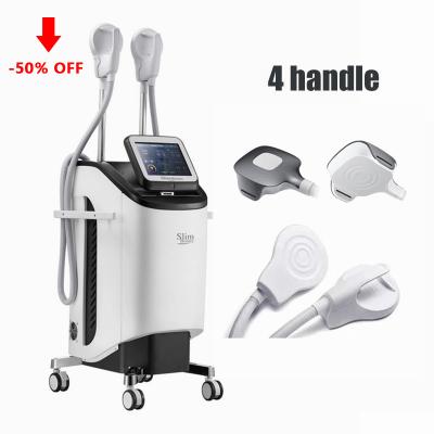 China Weight Loss 4 Handle EMS Muscle Stimulation Muscle Slimming Fat Burning Machine Body Sculpting Machine for sale