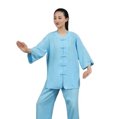 China Exquisite Workmanship Kung Fu Clothing Sun Style Tai Chi Suit 2-pcs Factory Price Colorful Polyester for sale