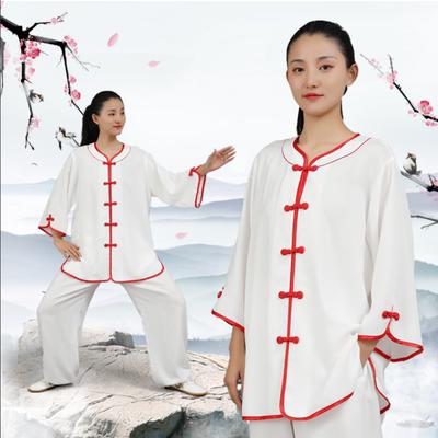 China 2-pcs Suit Factory Supply Multicolor Polyester Kung Fu Outfit Taiji Qigong Professional Practice for sale